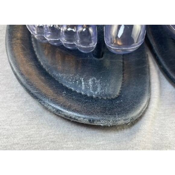 Tory Burch Miller Sandals Shoes Black Patent Leather 9 M - Picture 5 of 13